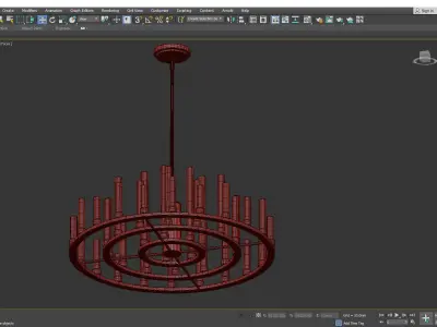 Trinity LED Chandelier Low-poly 3D model