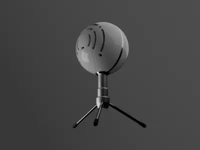 Blue Snowball Mic Free 3D model