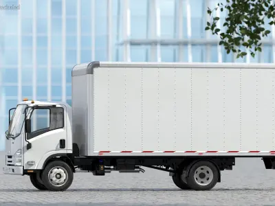  Box Truck Isuzu NPR 2018 Simple Interior 