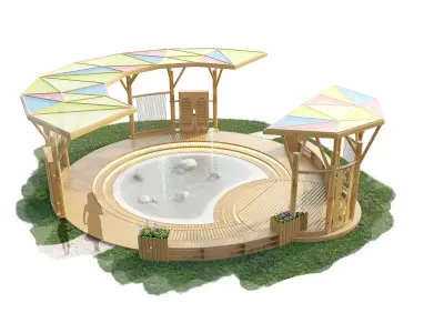 Childrens round pool stage 3D model