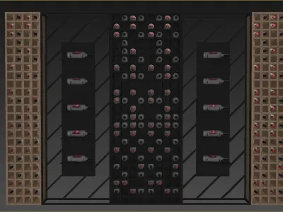 Wine Shelf 3 3D model