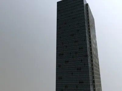 London 40Bank Street Low-poly 3D model