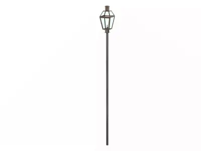 French Quarter Post Mount Gas Lantern 3D model