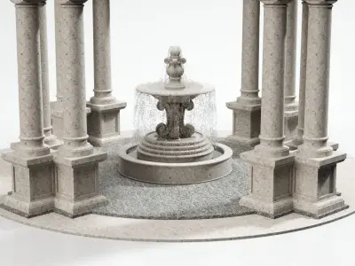 Rotunda fountain 3D model