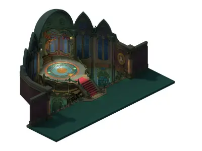 Game Book collection - Mysterious scroll seal hall 3D model