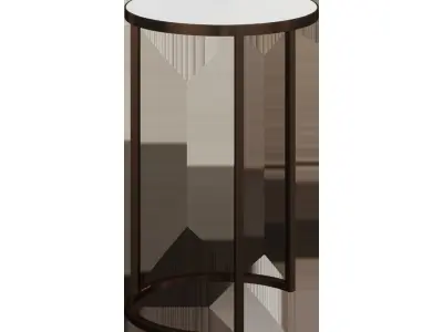 ADDITIONAL TABLE ROUND GRAY II 3D model