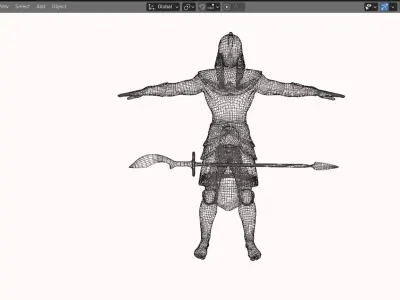 Female Battle Amazon Rigged Game Ready 5K 15K 20K Cinematic Low-poly 3D model