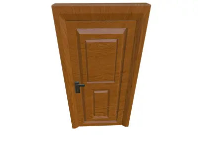 Modern Wooden Door Series One 3D model