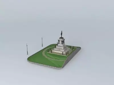 Monument Carlos Gomes 3D model