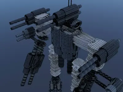 Robot Cyborg Game Character SciFi 3D model