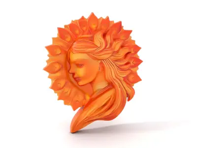 Radiant Sun Goddess model pack Low-poly 3D model