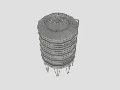  Sharman Farm Silo  Low-poly 3D model