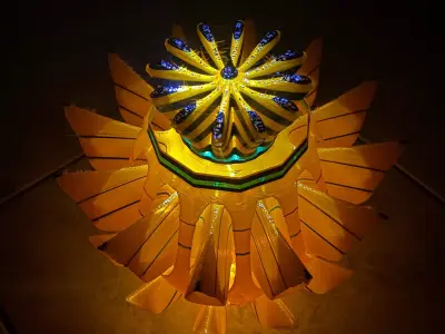 Fountain Flower Lamp 3D print model