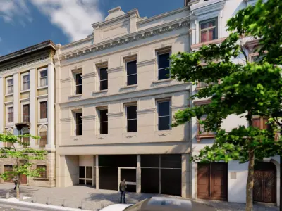Classic stone facade-Building Classic Facade Element 3D model 2