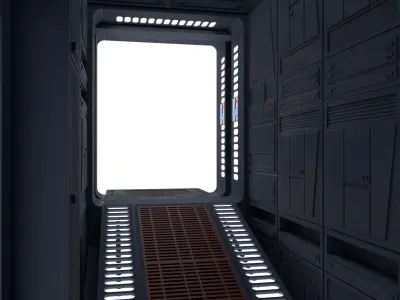 Set 2b - Death Star Extention Bridge Hallway 1-6 Scale Hottoys 3D print model