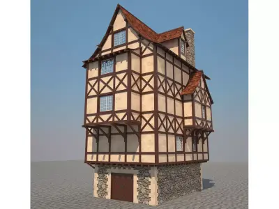 Medieval House 6 3D model