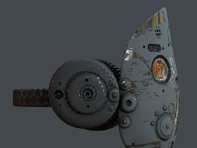 Gas mask helmet 3d model scifi Low-poly Low-poly 3D model 10