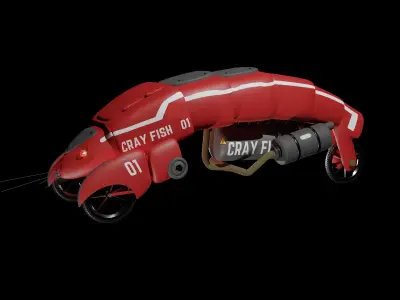 Crayfish 01 Low-poly 3D model