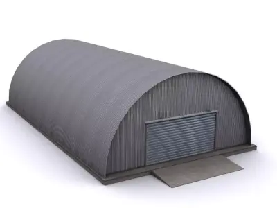 Hangar a1 Low-poly 3D model