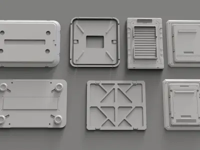 Sci fi trim sheets 5 3D model