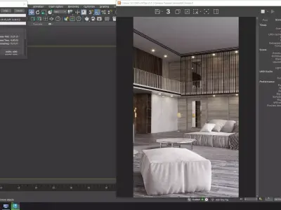 Interior Living Room Scene 2 3D model