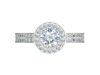 Women Wedding Engagement Ring 3D print model 14