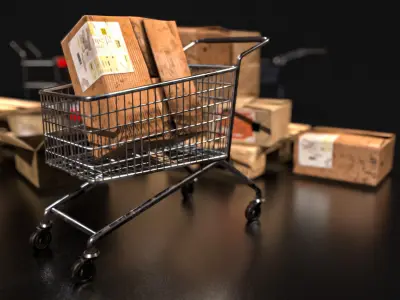 36 Warehouse Props Low-poly 3D model