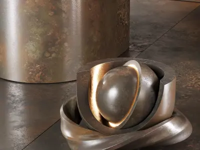 Porcelain tile Laminam Ossido Verderame Bruno Nero Texture