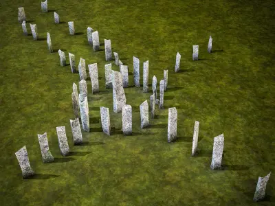 Callanish Stones Low-poly 3D model