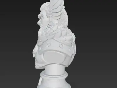 Odin Bust  3D Printable Norse Mythology God Statue 3D print model