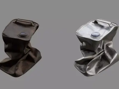 Crushed Paint Can Rectangular 06 3D model