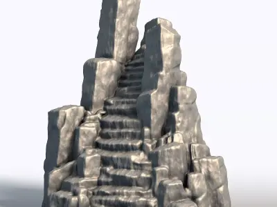 Stone Carved Sculpture Gothic Rock Carving Art  3D print model