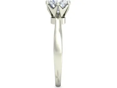 Women Wedding Engagement Ring 3D print model 8