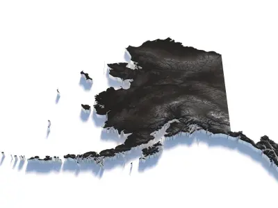 Alaska Terrain Low-poly 3D model