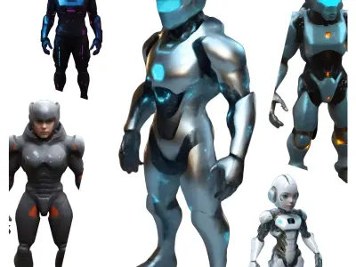 Cyber Warriors Collection 3D print model