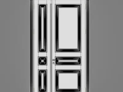 Door with trim 3D model purchase