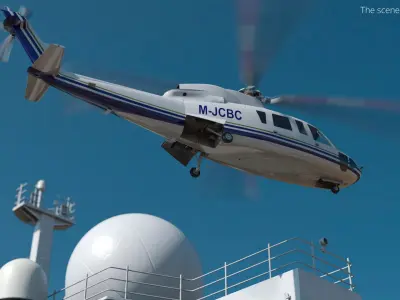  Sikorsky S-76 Medium Passenger Helicopter White 