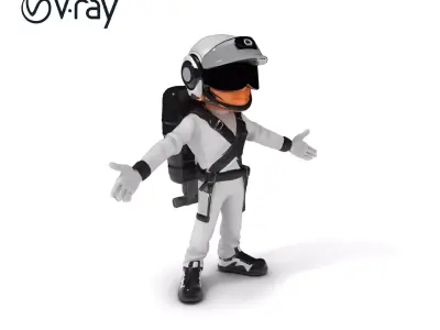 Astronaut Character Model Pack  Dynamic Space Explorer Low-poly 3D model