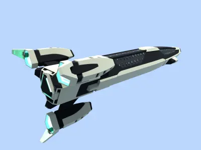Sci-fi Spaceship 3D model from CGTrader