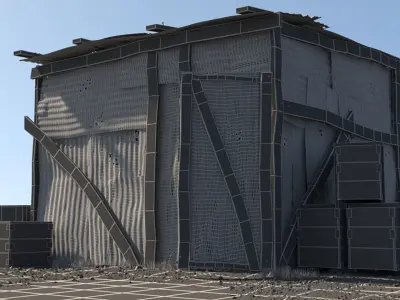 3D Wooden Shed model 3D model