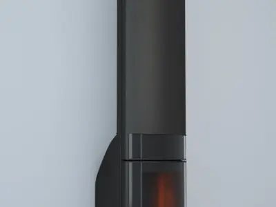 Wood stove CP Low-poly 3D model