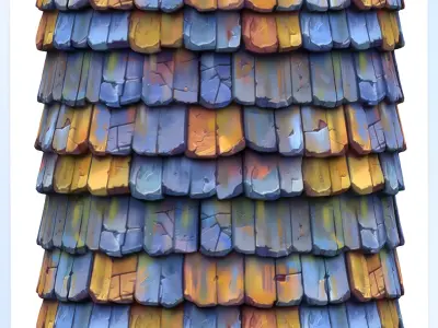 Stylized Roof Seamless Texture Texture