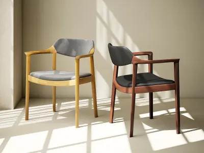 Wing Armchair Upholstered 3D model