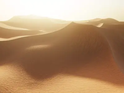 Desert Dunes V2 - Sand Landscape Terrain 3D model