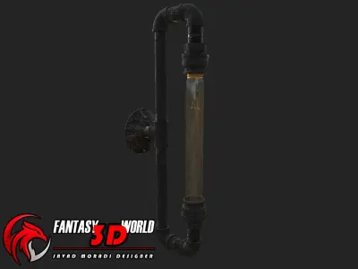 Lighting steampunk STL 6 3D model