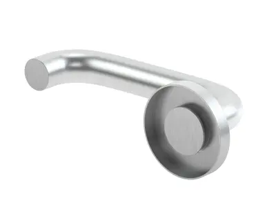 Return Satin Stainless Steel Door Handle  Low-poly 3D model
