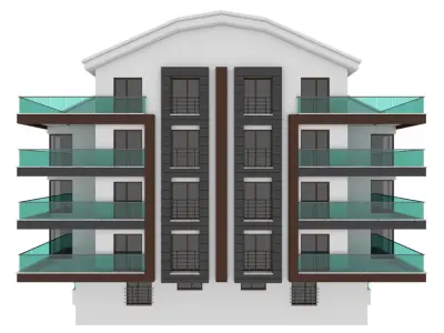 Building Pack - 5 Buildings of Residental and Industrial 3D model