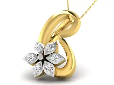 diamonds pendant 3D print model 23