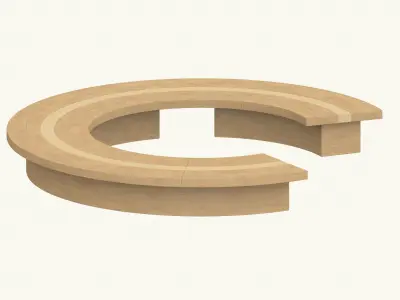 Furniture Outdoor benches Tree Bench Low-poly 3D model