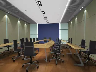 Luxury architectural Hall Lobby 3D model